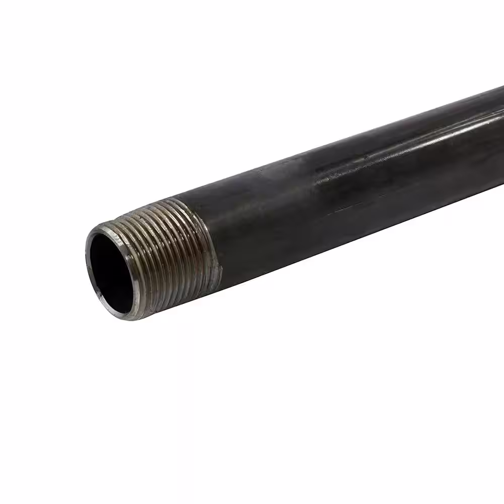 The Plumber's Choice 1/2 in. x 24 in. Black Steel Pipe