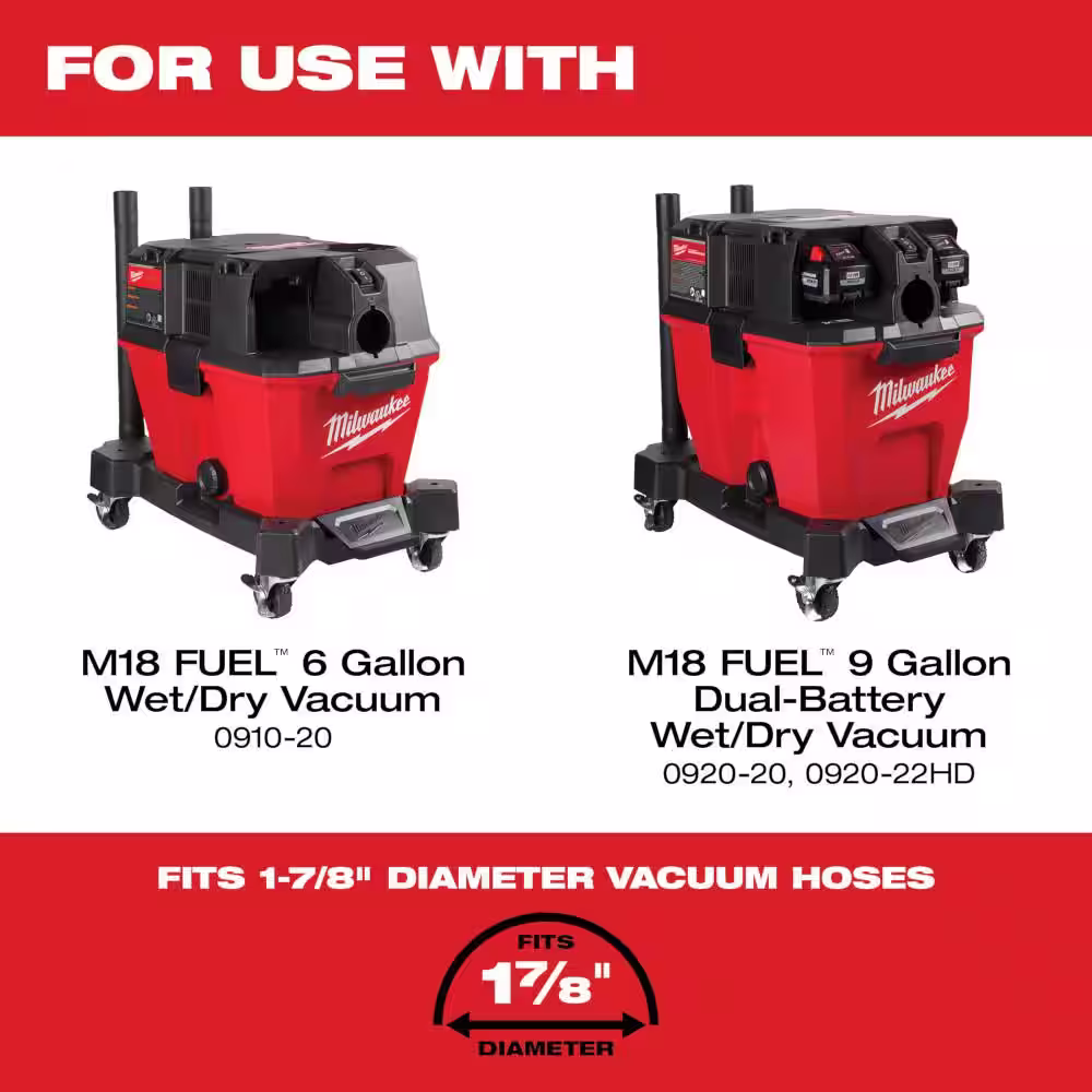 Milwaukee 1-7/8 in. Extension Wand for Wet/Dry Shop Vacuums (1-Piece)