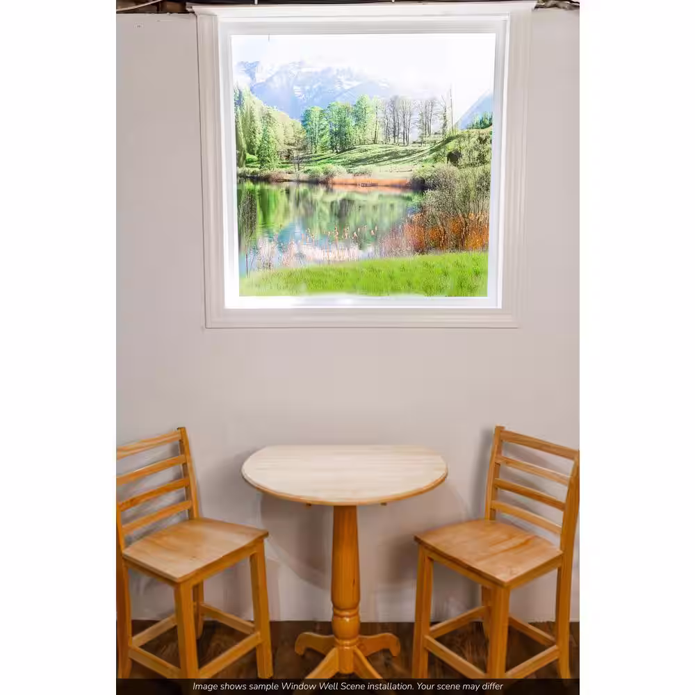 Biggies Masonry View - Weather Proof Scene for Window Wells or Wall Mural - 120 in. x 60 in