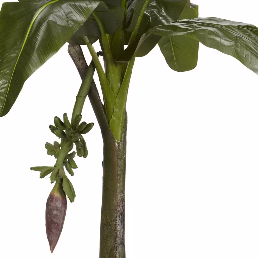 Nearly Natural Real Touch 6 ft. Artificial Green Banana Silk Tree