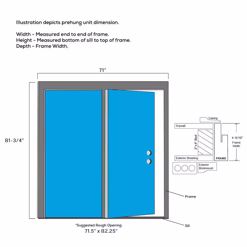 MMI Door 68 in. x 80 in. Full Lite Primed Fiberglass Smooth Stationary Patio Glass Door Panel with Screen
