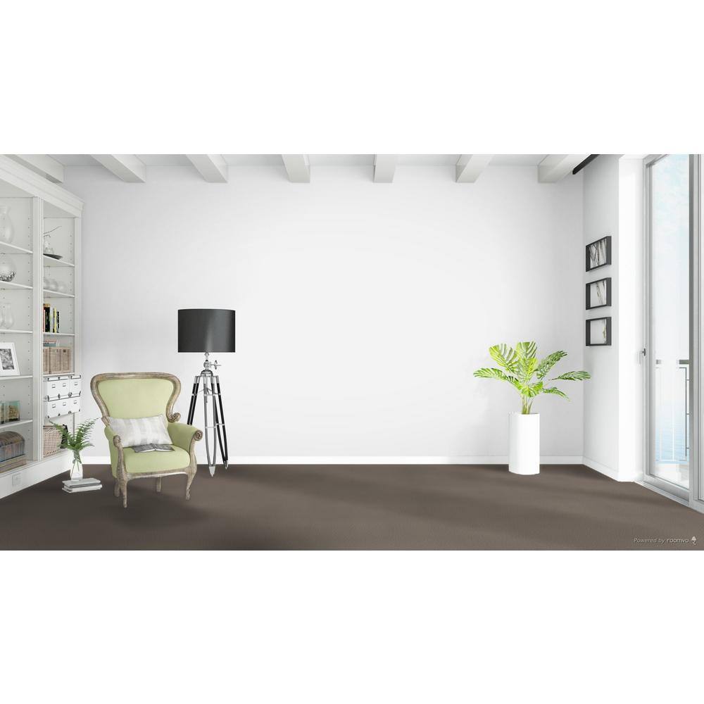 Home Decorators Collection Delicate Flower  - Flourish - Gray 40 oz. SD Polyester Texture Installed Carpet