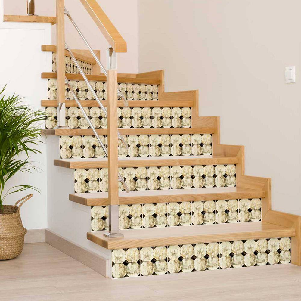 None Brown and Black R28 12 in. x 12 in. Vinyl Peel and Stick Tile (24 Tiles, 24 sq. ft./Pack)