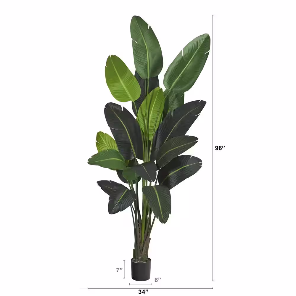 Nearly Natural 8 ft. Travelers Palm Artificial Tree