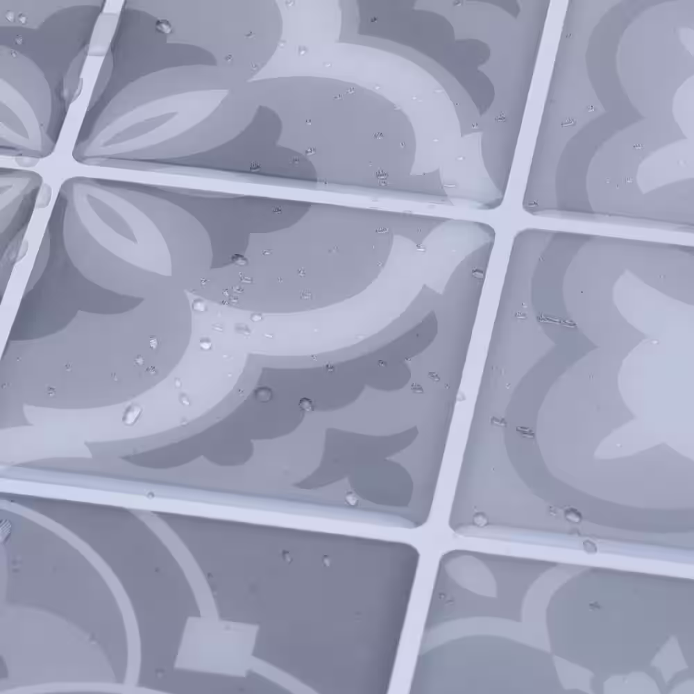 Art3d Mexican Mosaic Gray 12 in. x 12 in. Vinyl Peel and Stick Tile Backsplash (10 sq.ft./Case)