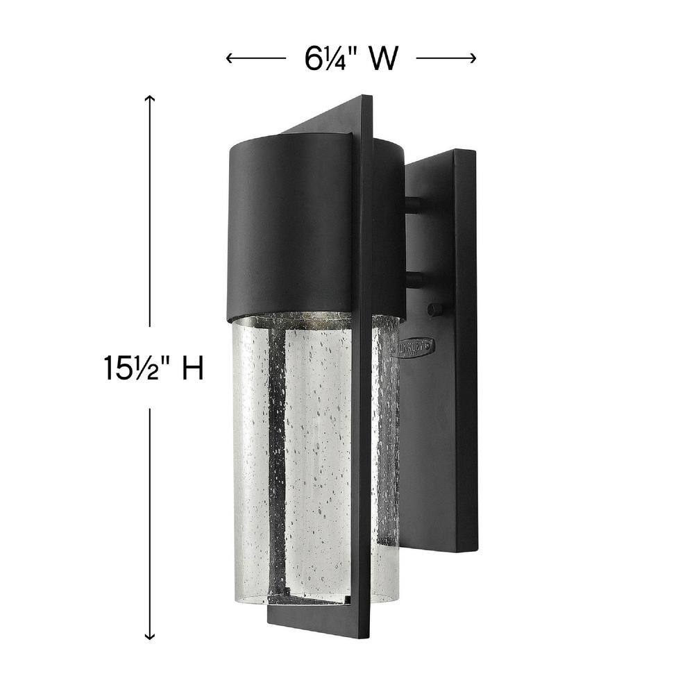 HINKLEY Hinkley Shelter Small Outdoor Wall Mount Lantern, Black
