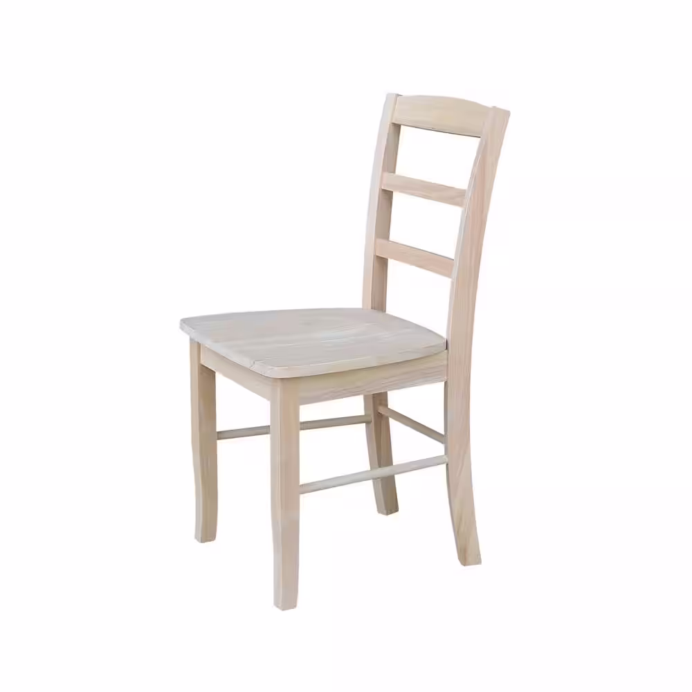 International Concepts Unfinished Madrid Ladderback Dining Chairs (Set of 2)