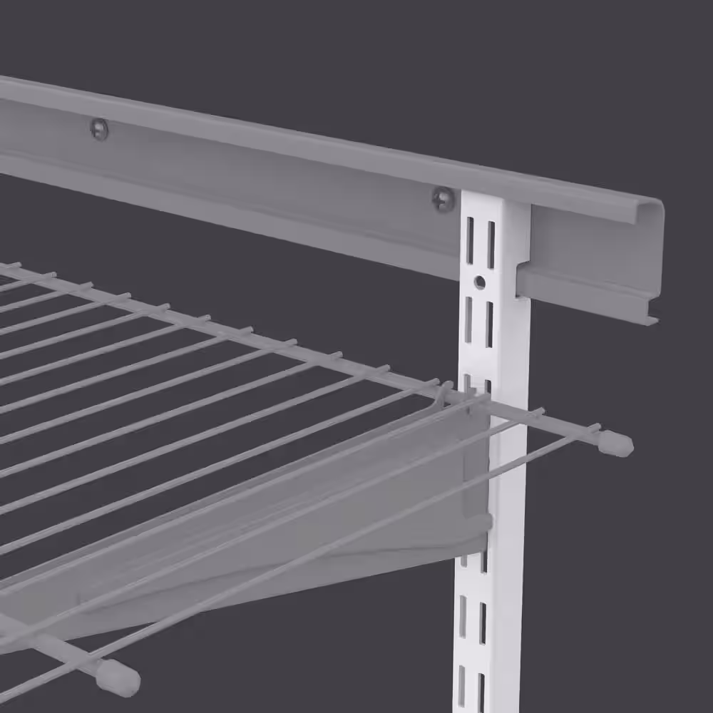 ClosetMaid Shelf Track 60 in. x 1 in. White Standard Contractor Pack (6-Pieces)