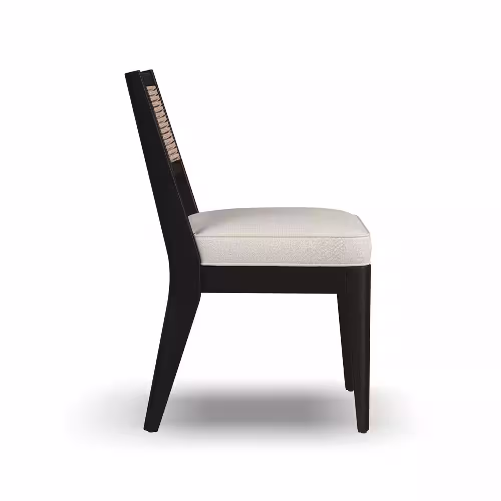 None Brentwood Black Cane Back Armless Chair
