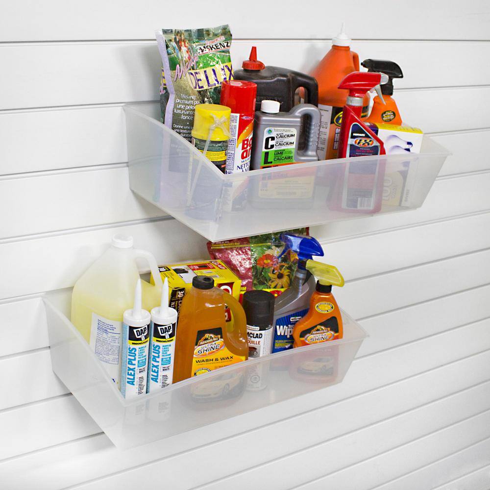 Proslat Probin Slatwall XL Clear Storage Bin (2-Pack)
