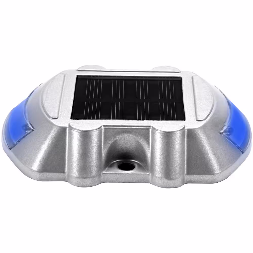 VEVOR Solar Deck Lights 12-Pack Outdoor Waterproof Wireless 6 LEDs Driveway Lights for Deck Dock Driveway Path Warning, Blue