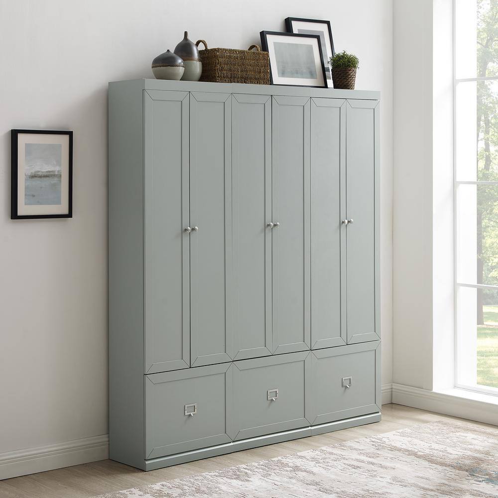 CROSLEY FURNITURE Harper Gray 3-Piece Food Pantry Set