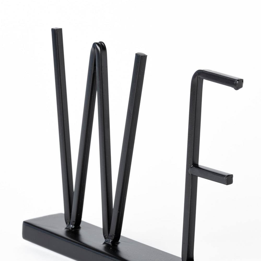 Mercana Welcome 24 in. L x 1 in. W Black Metal Sign