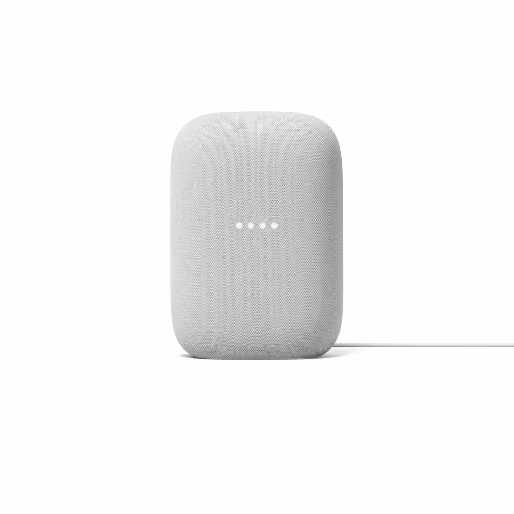 Google Nest Audio - Smart Speaker with Google Assistant in Chalk (2-Pack)