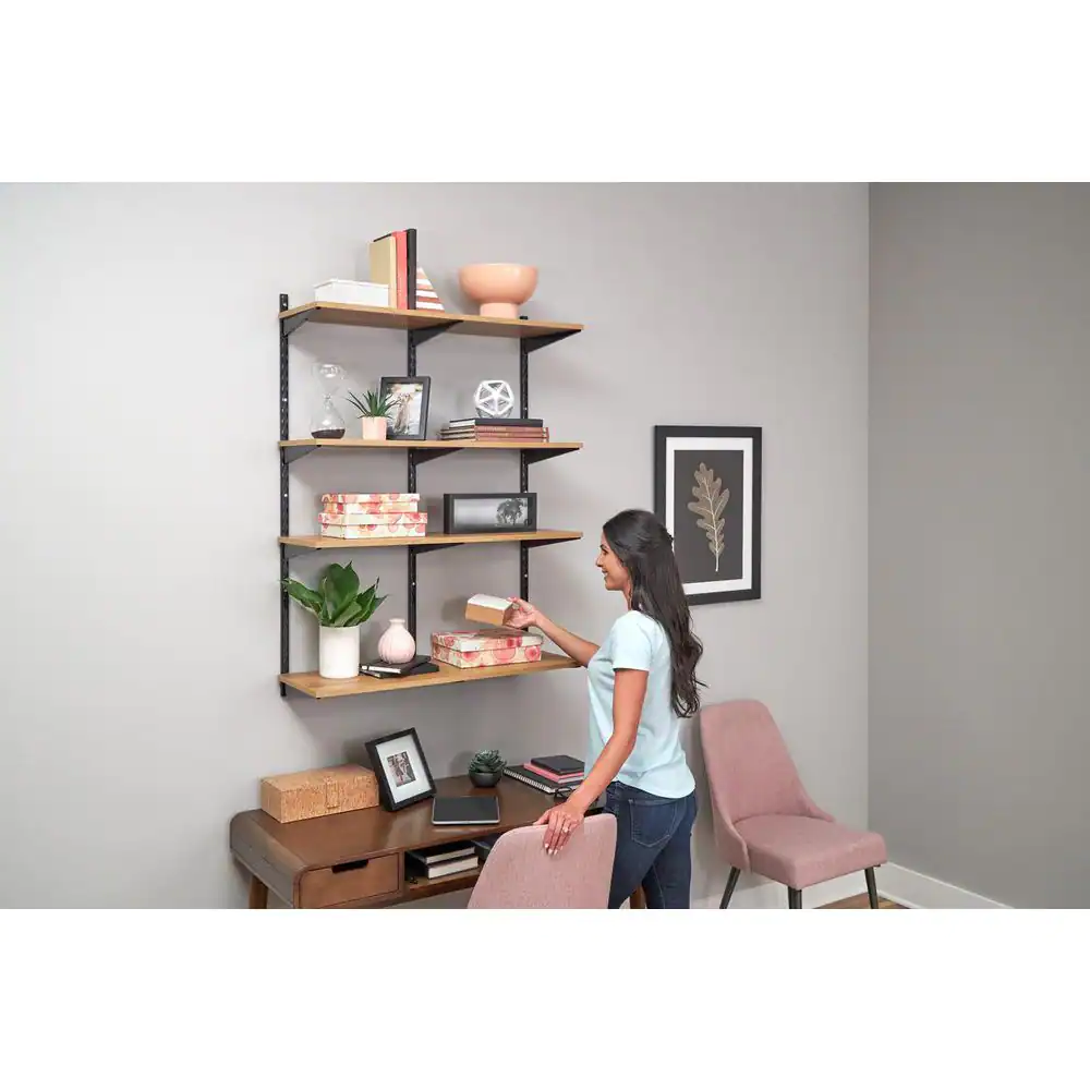 Rubbermaid Golden Oak Adjustable Wood Shelf 10 D x 36 L