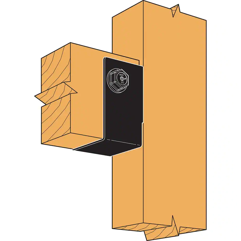 Simpson Strong-Tie Outdoor Accents ZMAX, Black Concealed-Flange Heavy Joist Hanger for 4x6 Nominal Lumber