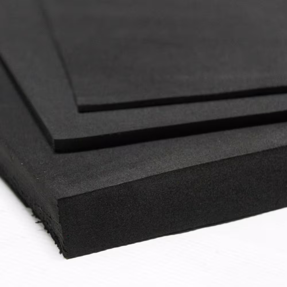 Rubber-Cal Closed Cell Sponge Rubber Blend 3/8 in. x 39 in. x 78 in. Black Foam Rubber Sheet