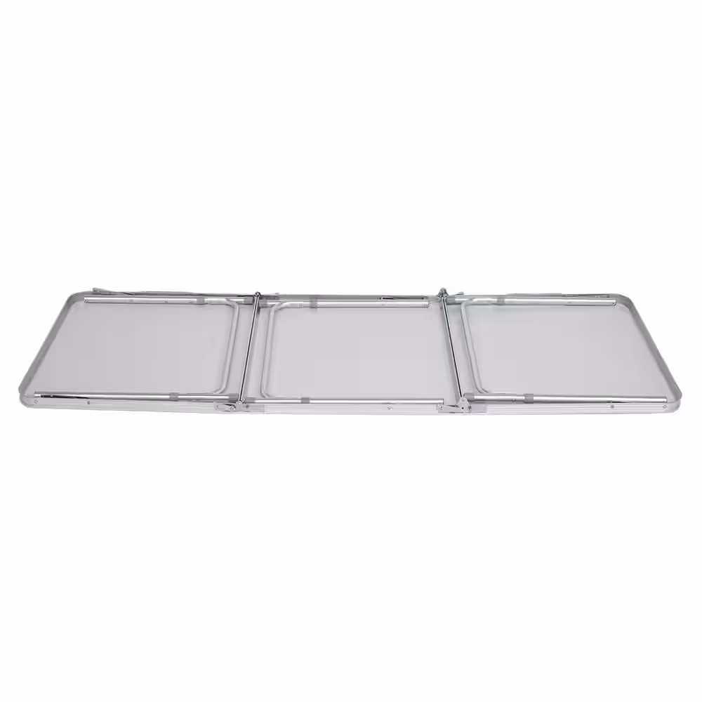 None 28 in. H Rectangle Plastic Folding Portable Outdoor Picnic Table