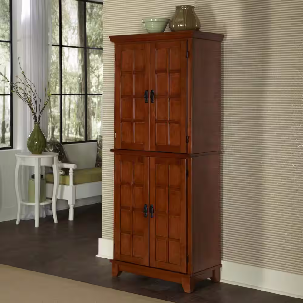 HOMESTYLES Arts and Crafts Cottage Oak Food Pantry