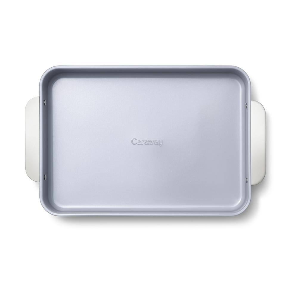 CARAWAY HOME Non-Stick Brownie Pan with Handle cream