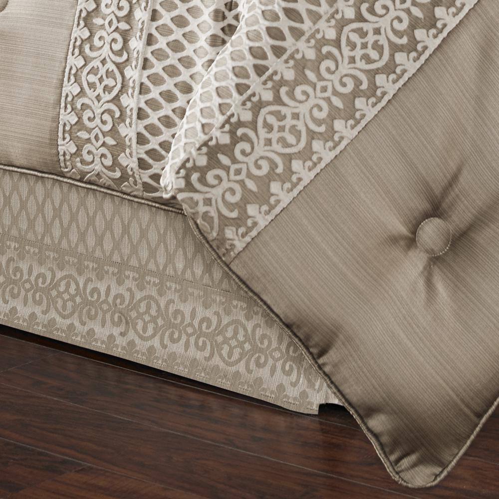 None Beaumont Champagne Polyester King 4Pc. Comforter Set