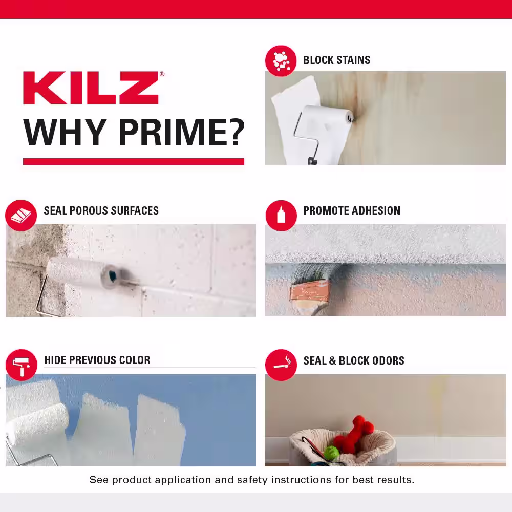 KILZ 2 All Purpose 1 gal. Gray Interior/Exterior Multi-Surface Primer, Sealer, and Stain Blocker