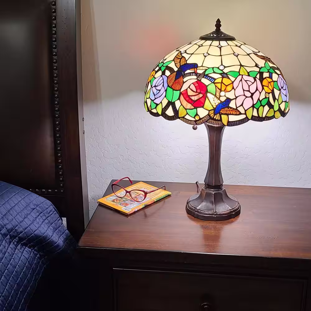 Amora Lighting 23 in. Tiffany Style Table Lamp
