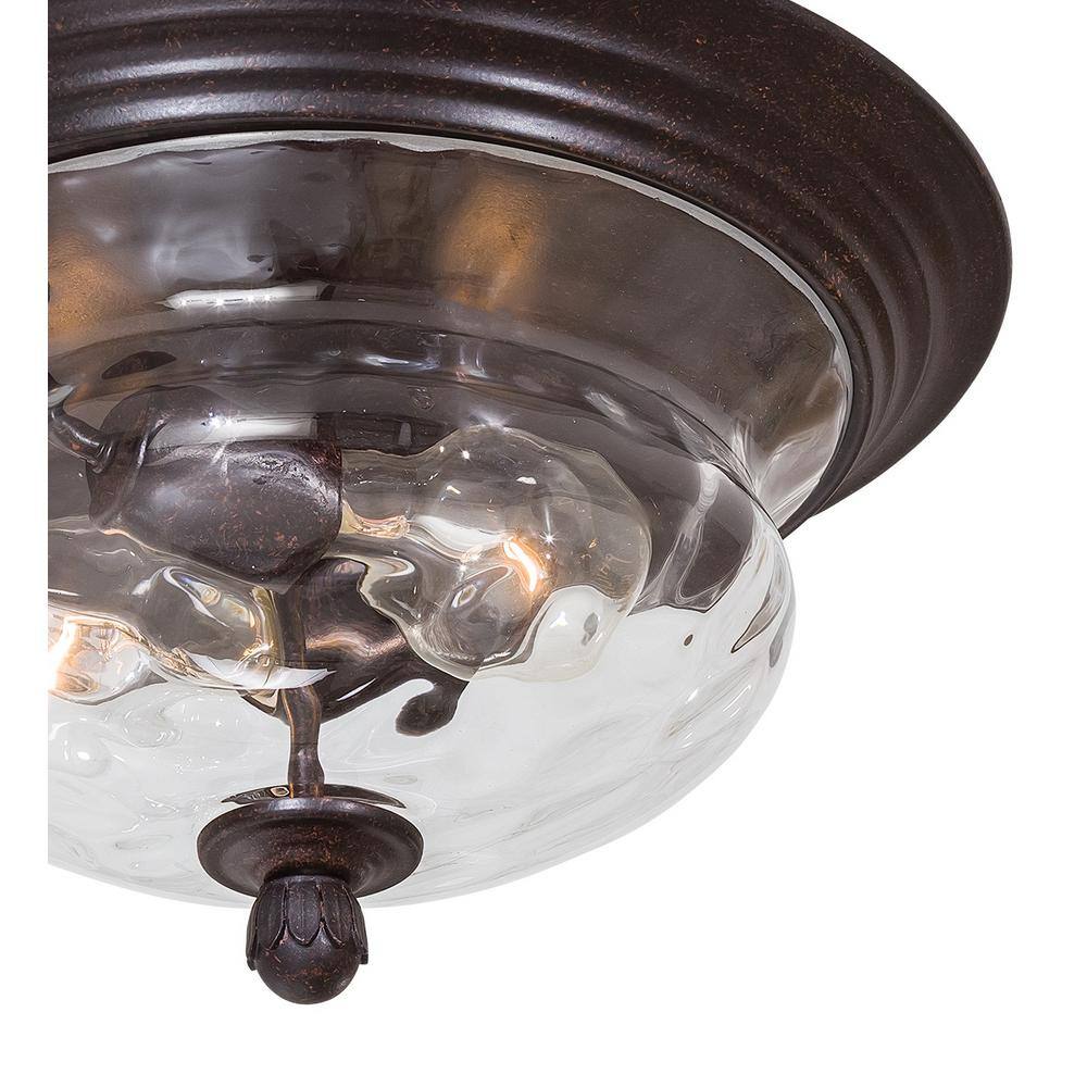 the great outdoors by Minka Lavery Merrimack 2-Light Corona Bronze Outdoor Flushmount