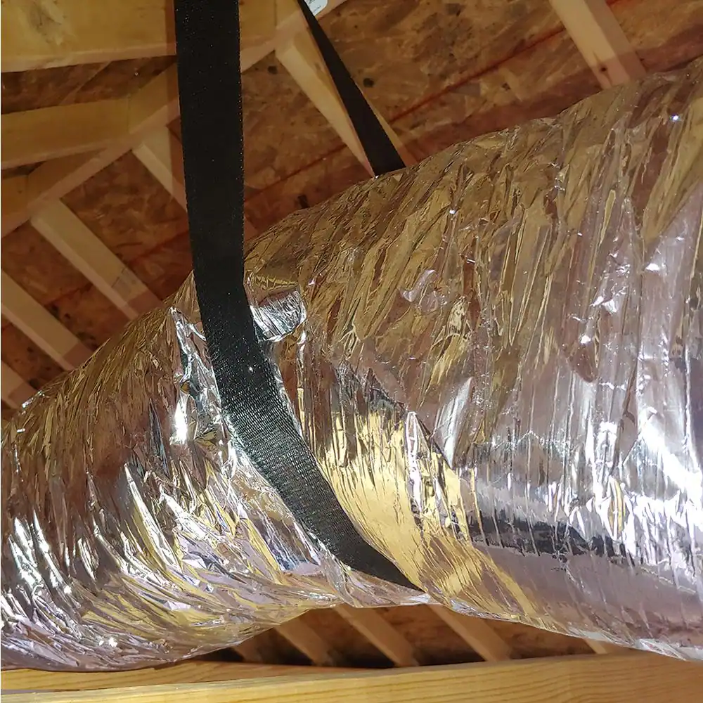 Master Flow 8 in. x 25 ft. Insulated Flexible Duct R6 Silver Jacket