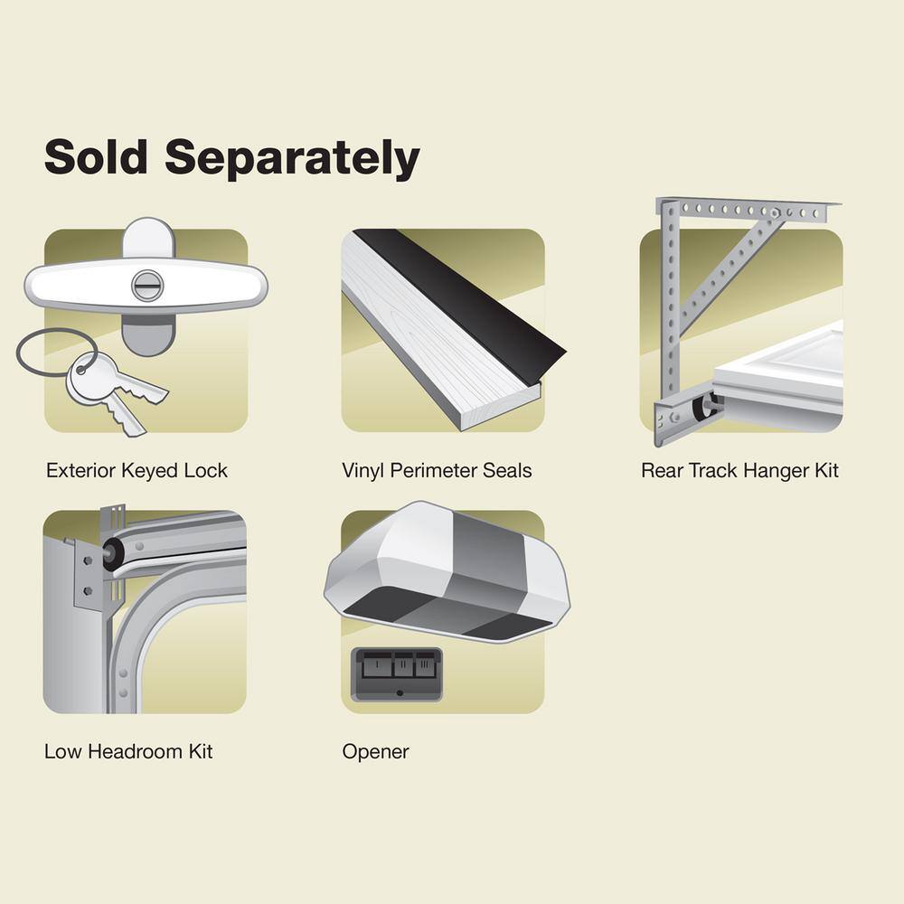 Clopay Gallery Steel 9 ft. x 7 ft. 18.4 R-Value Insulated Sandstone Garage Door with Insulated Windows