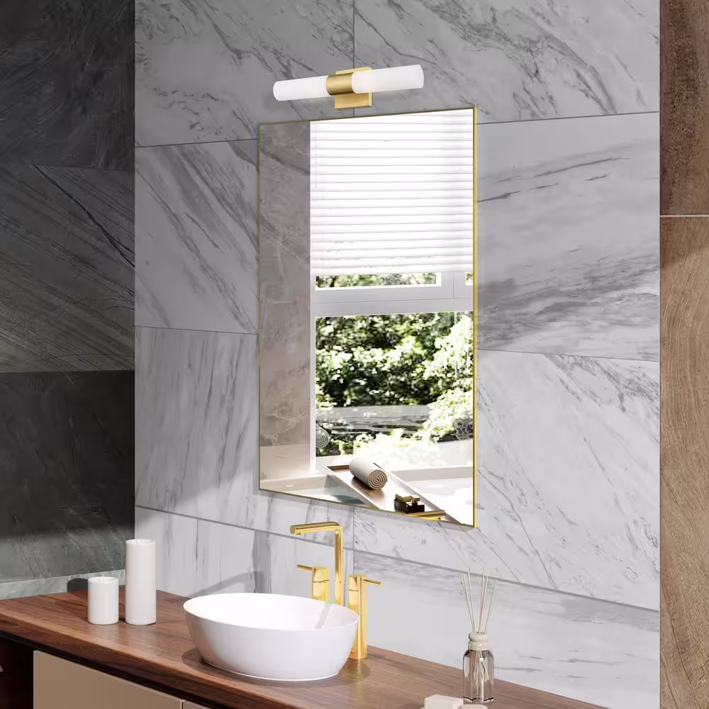 AVIANCE LIGHTING Aspen 2 Light Satin Brass ADA Bath Vanity